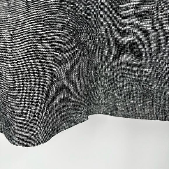 J. Crew Black Chambray Linen Blazer Gray Size 0 One Button - Picture 4 of 10